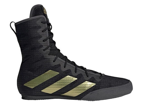 Adidas Box Hog 4 Boxing Boots Black and Metallic Gold